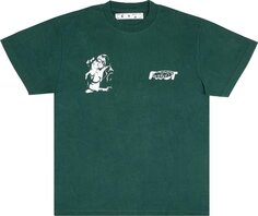 Футболка Off-White Kiss 21 Short-Sleeve Over Tee &apos;Green/White&apos;, зеленый