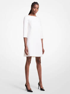 Платье Michael Kors Stretch Wool Crepe Shift, белый