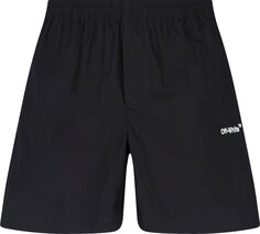 Шорты Off-White Arrow Outline Pajama Shorts Black/White, черный