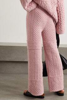 NANUSHKA широкие брюки Fina фактурной вязки, розовый