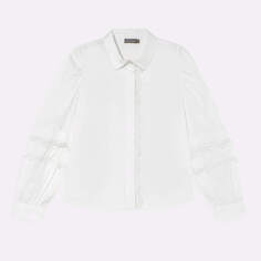 Блузка для девочки с кружевом Bruuns Bazaar Henriette, белый