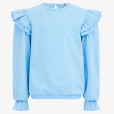 Блузка WE Fashion Cotton , голубой