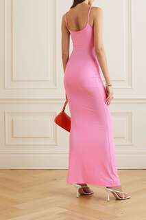 SKIMS Платье-комбинация Soft Lounge из эластичного модала в рубчик - Cotton Candy, розовый