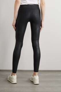 Леггинсы Spanx Moto Faux Stretch-leather Leggings, черный