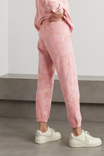 SPRWMN Спортивные брюки из хлопкового джерси с принтом тай-дай, розовый