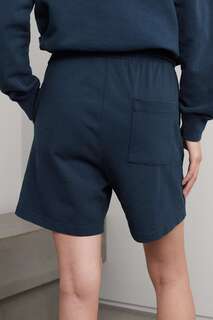 SPORTY &amp; RICH шорты Wellness Ivy из хлопкового джерси с принтом, военно-морской