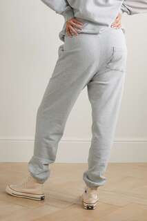 SPORTY &amp; RICH спортивные брюки из смесового хлопкового джерси с принтом Vendome, серый