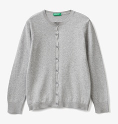 Кардиган United Colors Of Benetton Crew Neck, серый