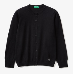 Кардиган United Colors Of Benetton Crew Neck, черный