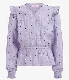 Блузка WE Fashion Met Dessin, фиолетовый