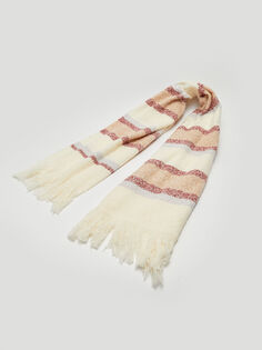 Полосатый женский шарф с бахромой LCW Accessories