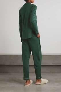 SKIN + NET SUSTAIN пижамный комплект Cecilia Pima из хлопкового джерси, зеленый