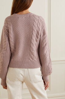 SKIN свитер Aya фактурной вязки с добавлением альпаки, розовый