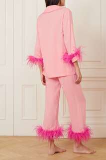 SLEEPER пижамный комплект Party из саржи с перьями, розовый