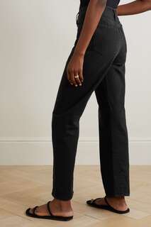 TOTEME + NET SUSTAIN прямые джинсы с высокой посадкой и перекрученным швом из органического кроя, черный