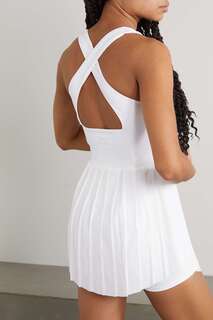 VARLEY плиссированное теннисное платье Carina стрейч, белый