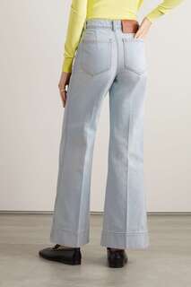 VICTORIA BECKHAM джинсы Alina с высокой посадкой и широкими штанинами, синий
