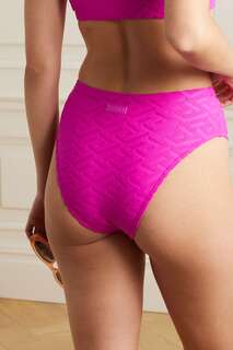 VERSACE Плавки бикини La Greca из эластичной махровой ткани с тиснением, розовый