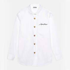 Рубашка для девочки с длинным рукавом Moschino, белый
