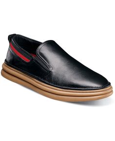 Мужские туфли без шнуровки delmar с простым носком Stacy Adams, черный