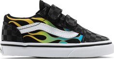 Кеды Vans Old Skool V Toddler Glow Flame, черный