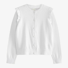 Кардиган Next Rich Frill Shoulder School Standard, белый