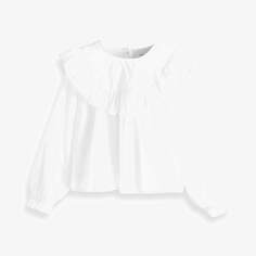 Блузка для девочки с длинным рукавом Next Frill, белый