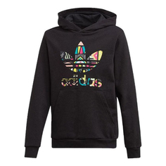 Толстовка Adidas originals Large Logo Pattern Printing Girls Black, Черный