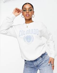 Белый свитшот Miss Selfridge Colorado