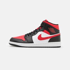 Кеды Nike Air Jordan 1 Mid, черный/белый/красный