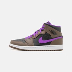 Кеды Nike Air Jordan 1 Mid, черно-фиолетовый