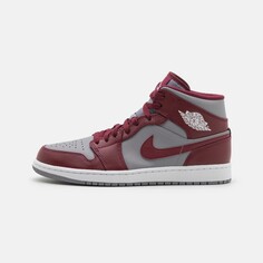 Кеды Nike Air Jordan 1 Mid, темно-красный/серый