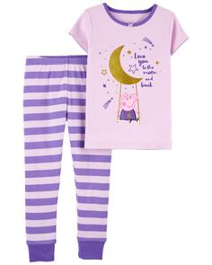 Детская пижама из 2 предметов с Минни Маус, 100% плотно прилегающая хлопковая пижама Carter&apos;s, фиолетовый Carters