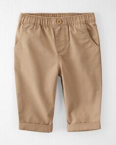 Детские брюки из твила из органического хлопка Carter&apos;s, серо-коричневый Carters