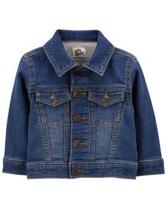 Классическая вязаная джинсовая куртка для малышей Carter&apos;s, индиго Carters