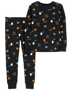 Детские пижамы из 100% хлопка с плотной посадкой на Хэллоуин из двух предметов Carter&apos;s, черный Carters