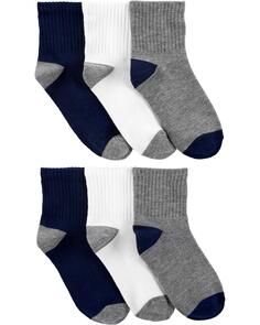 Детские носки с круглым вырезом (6 пар) Carter&apos;s, темно-синий/серый Carters
