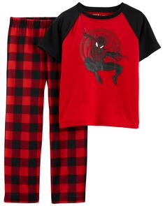 Детские пижамы свободного кроя из двух предметов с изображением Человека-паука Carter&apos;s, красный Carters