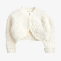 Кардиган для девочки Next Sparkle Fluffy Shrug, белый