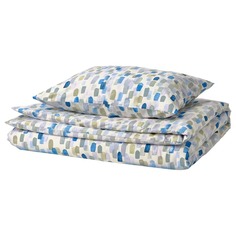 Комплект постельного белья Ikea Vinteriberis, 2 предмета, 150x200/50x60 см, мультиколор/синий