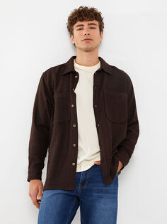Мужская куртка-рубашка Regular Fit с длинным рукавом LCW Casual