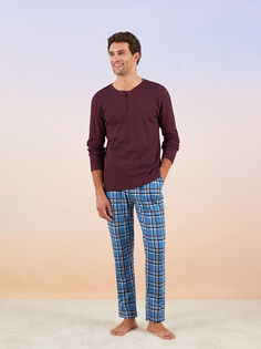 Стандартный клетчатый мужской пижамный комплект LCW Dream