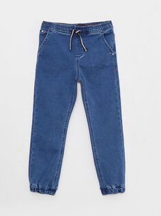 Базовые джинсовые брюки-джоггеры для девочек с эластичной резинкой на талии LCW Kids
