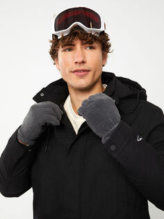 Простые мужские флисовые перчатки LCW Accessories