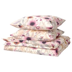 Комплект постельного белья Ikea Lonnhostmal Floral, 3 предмета, 240x220/50x60 см, розовый/мультиколор