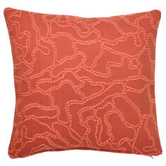 Чехол на подушку Ikea Guldfly 50x50 см, оранжево-красный/красный