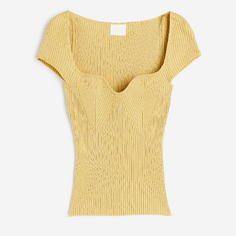 Топ H&amp;M Rib-knit, желтый H&M