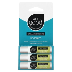 Органический бальзам для губ All Good Products, 3 упаковки, 4,2 гр.
