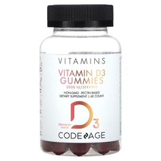 Витамин D3 Codeage конфеты с клубникой, 60 конфет