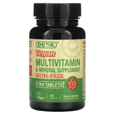 Мультивитаминная и минеральная добавка Deva без железа, 90 таблеток